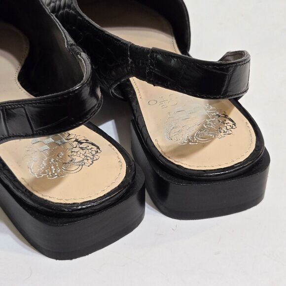 Vince Camuto Cilda Pointed Toe Slingback Flat Shoes Size 7.5M/38 Croc Embossed - Picture 4 of 8